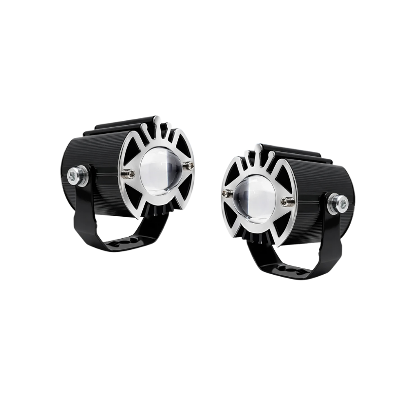 LIU HJG Ultra Bright LED Fog Light Waterproof & Dustproof 50W 12V DC Power Yellow White & Blue Devil Eye