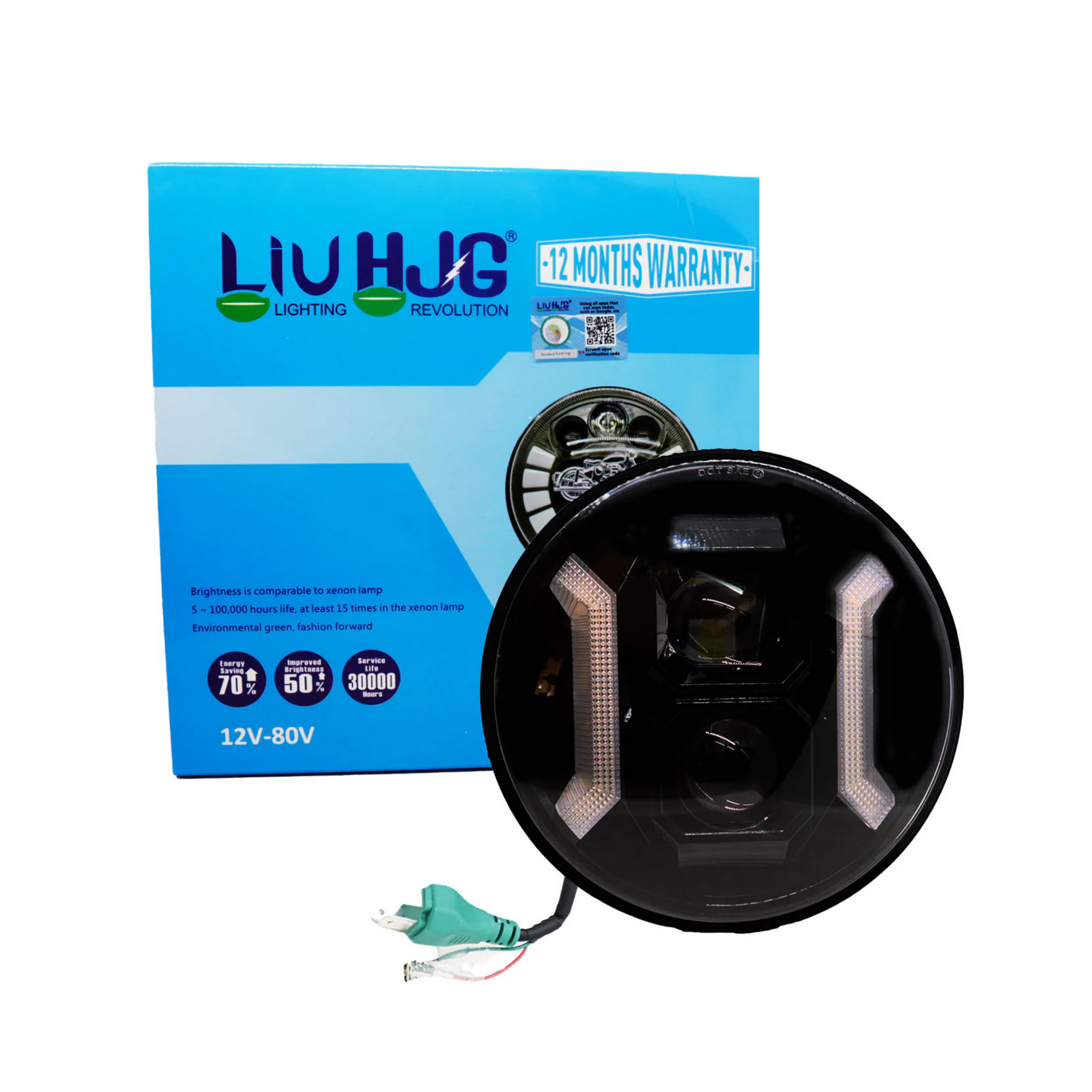 7 inch Round LED Headlight with DRL (C-284)