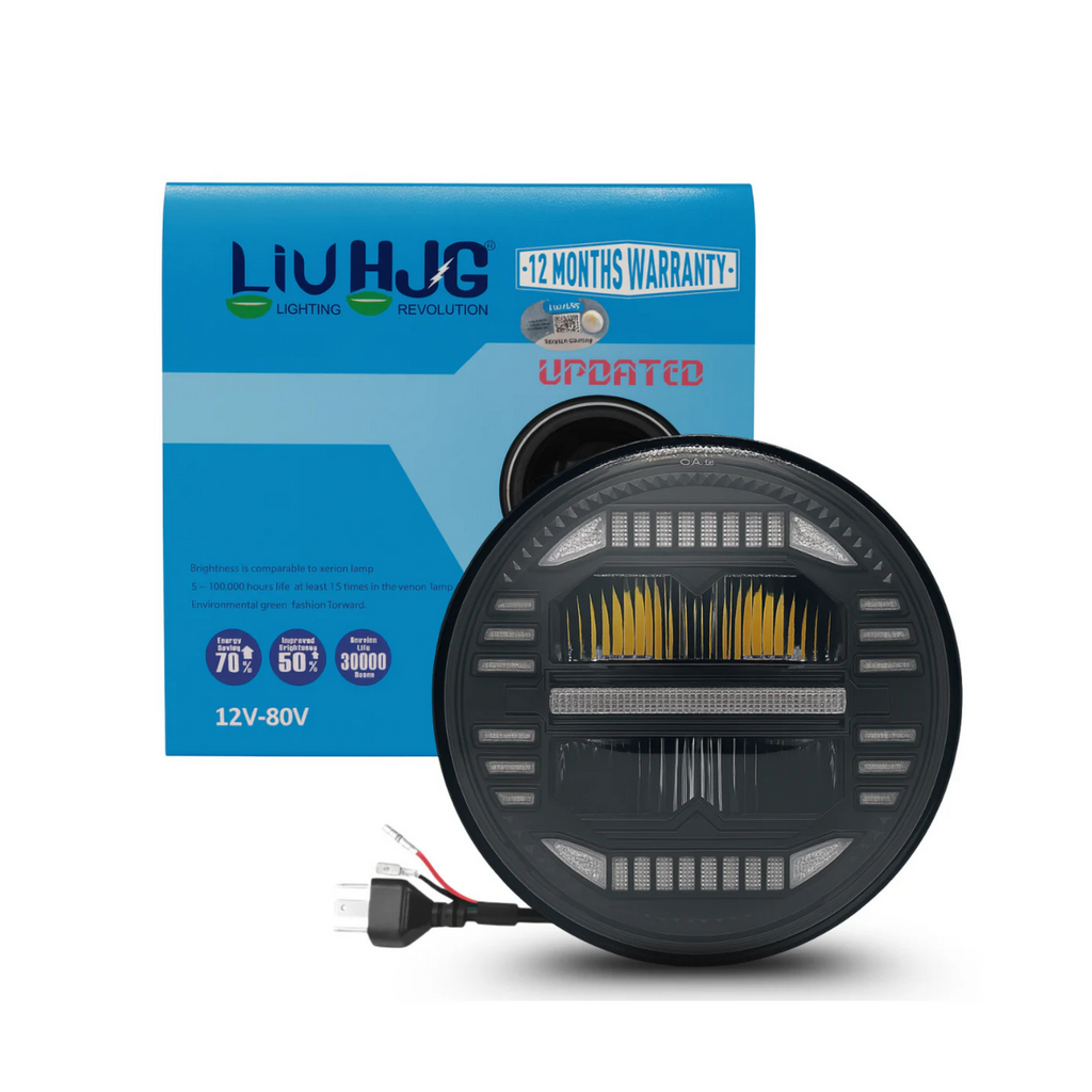 LED Headlight 7 Inch DRL High Brightness (HJG-C198)
