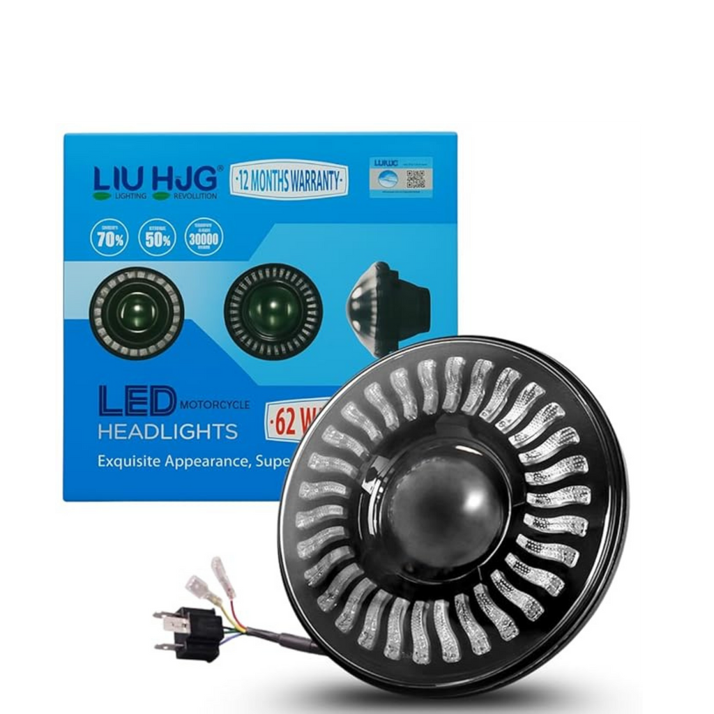 White LED Headlight LIU HJG 7 Inch. (C202)