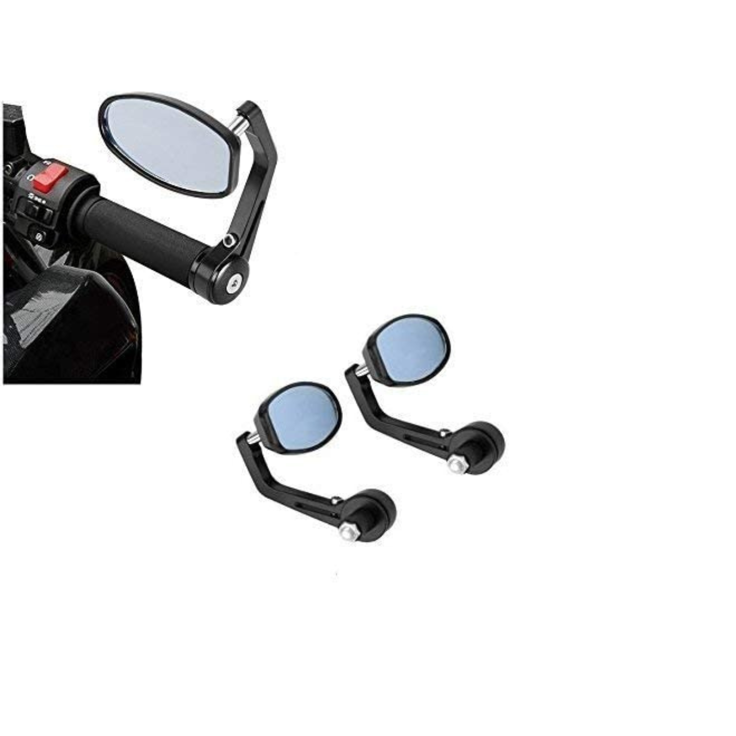 Mirror Side Handle Oval