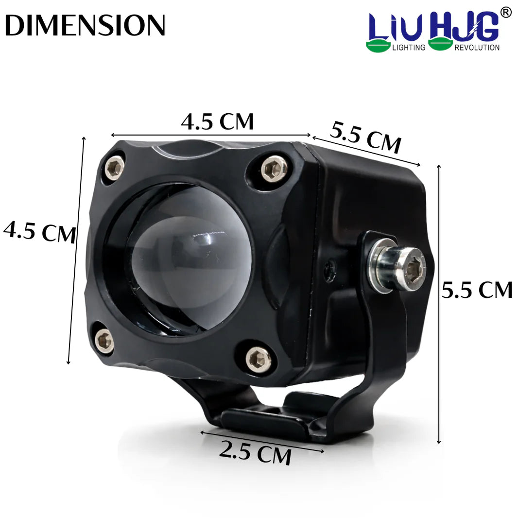 LIU HJG LED Tiny Laser Cannon Single Lens Fog Light Wateproof & Dustproof