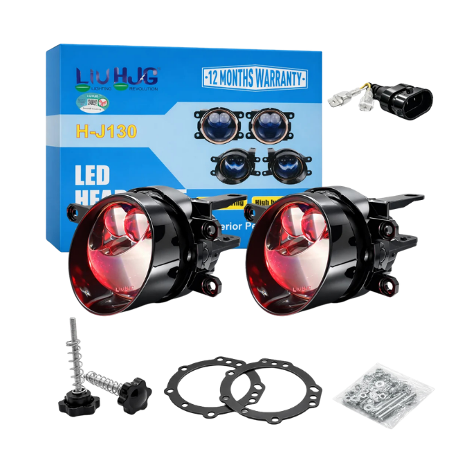 LIU HJG 3 Inch LED Projector Lens Laser Fog Lamp with Cap  120W