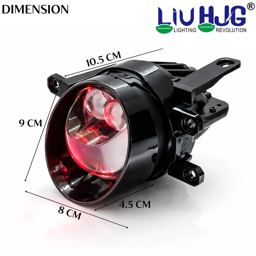 LIU HJG 3 Inch LED Projector Lens Laser Fog Lamp with Cap  120W