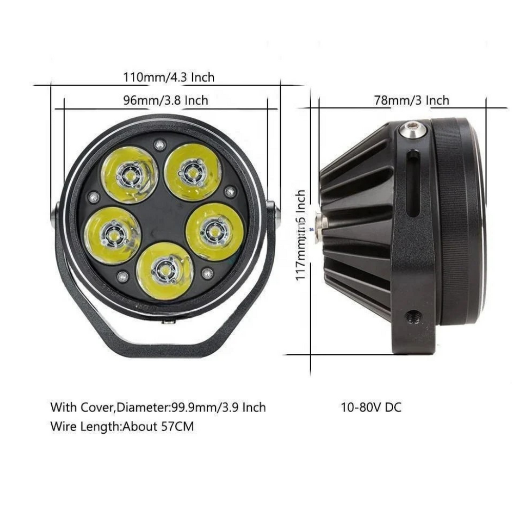 LIU HJG 5 LED 100W Round CREE Foglight