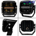 LIU HJG 4 LED Fog Light with Yellow DRL Super Bright Waterproof & Dustproof 100W