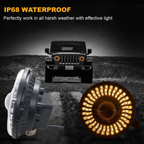 White LED Headlight LIU HJG 7 Inch. (C202)