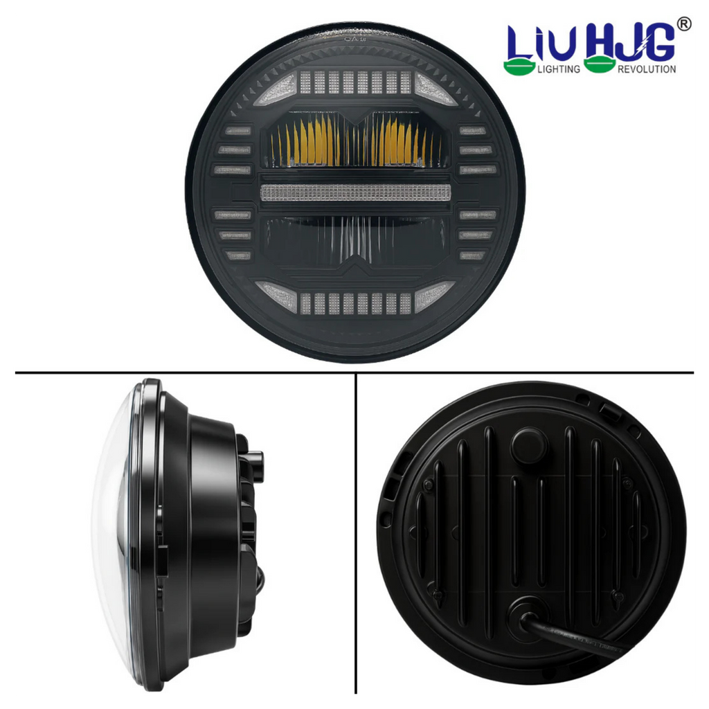 LED Headlight 7 Inch DRL High Brightness (HJG-C198)