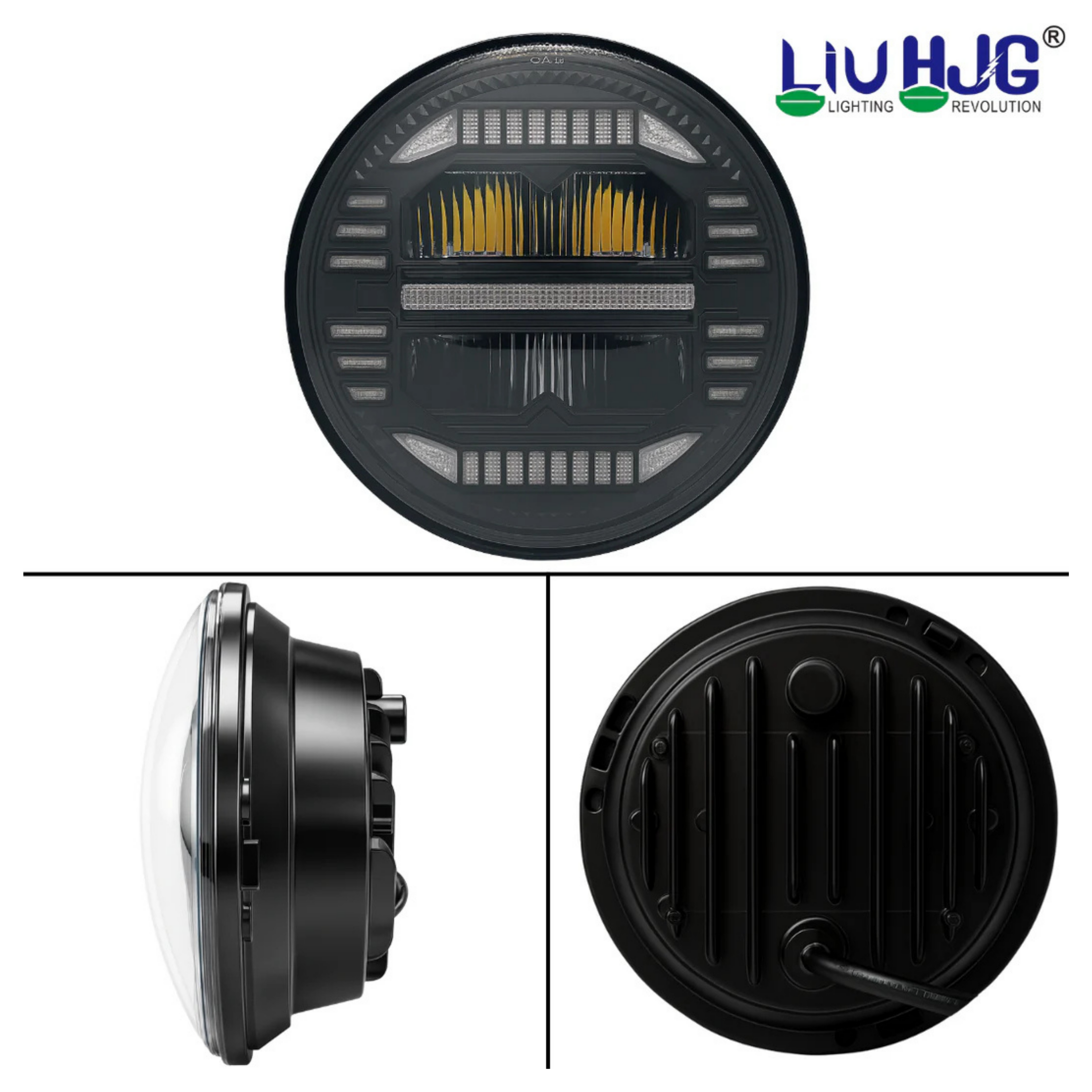 LED Headlight 7 Inch DRL High Brightness (HJG-C198)
