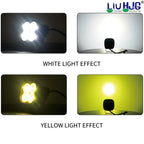 LIU HJG 60W LED Fog Light with Yellow Lens Cap & Wiring Kit