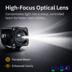 LIU HJG LED Tiny Laser Cannon Single Lens Fog Light Wateproof & Dustproof