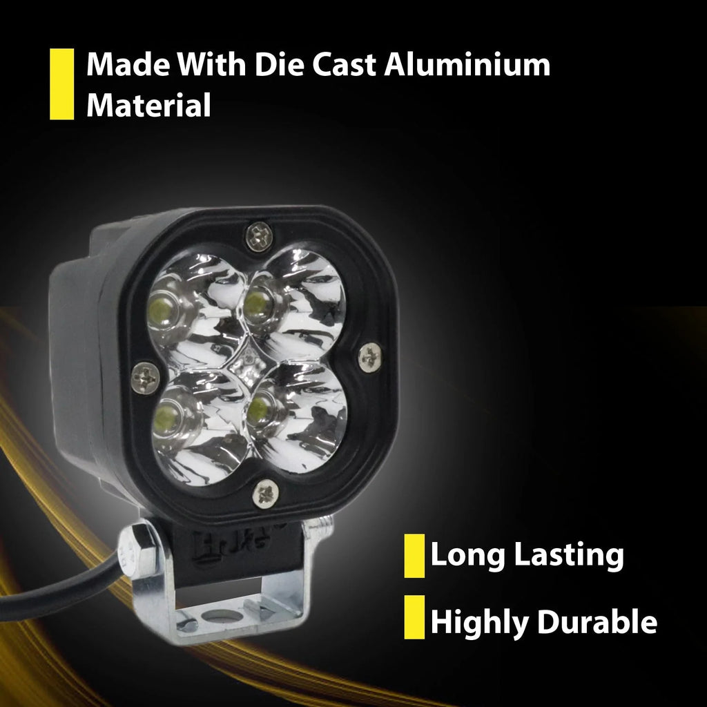LIU HJG 40W LED Fog Light with Yellow Lens & Wiring Harness