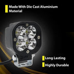 LIU HJG 40W LED Fog Light with Yellow Lens & Wiring Harness
