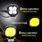 LIU HJG 40W LED Fog Light with Yellow Lens & Wiring Harness