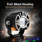 LIU HJG Ultra Bright LED Fog Light Waterproof & Dustproof 50W 12V DC Power Yellow White & Blue Devil Eye