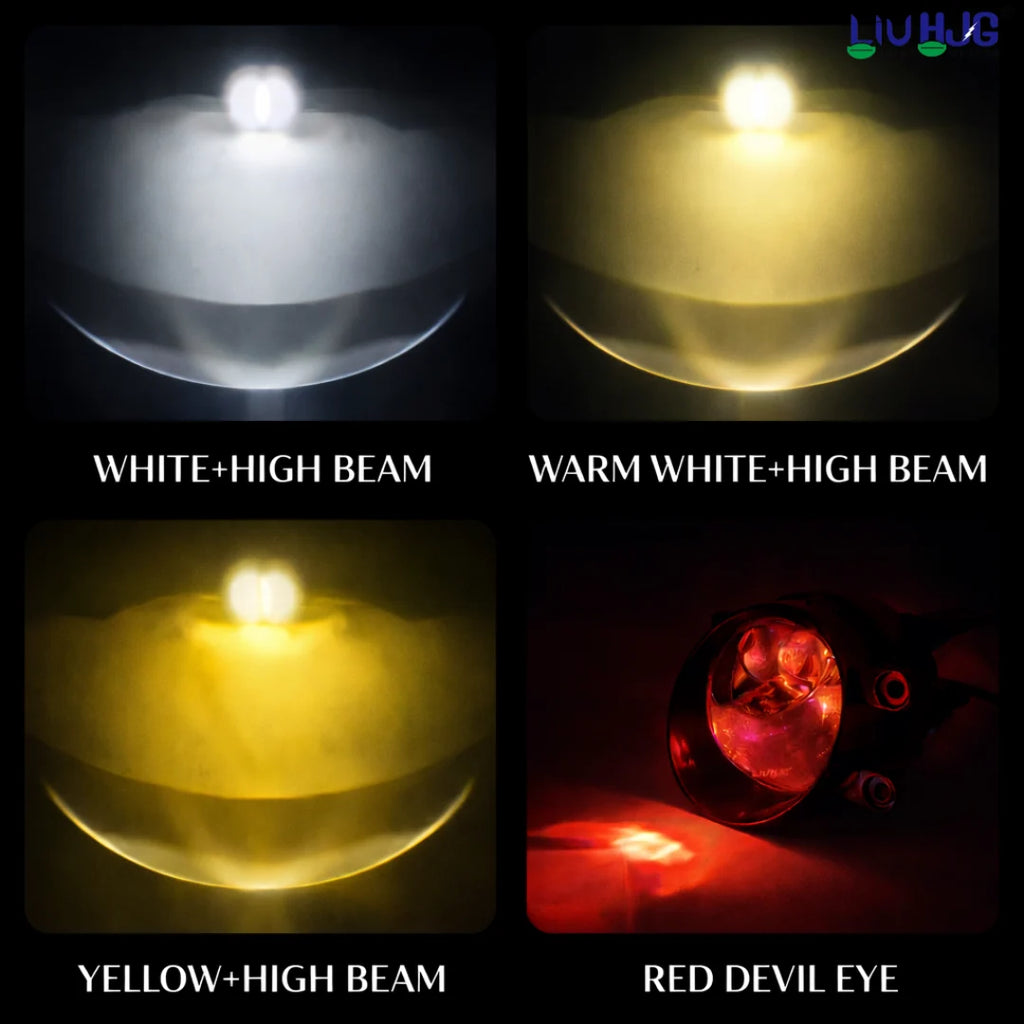 LIU HJG 3 Inch LED Projector Lens Laser Fog Lamp with Cap  120W